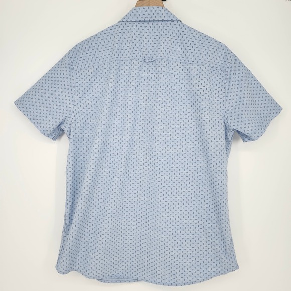 Urban Pipeline Blue Diamond Button Down Camp Shirt Mens Large Surf Beach Casual - Picture 7 of 9